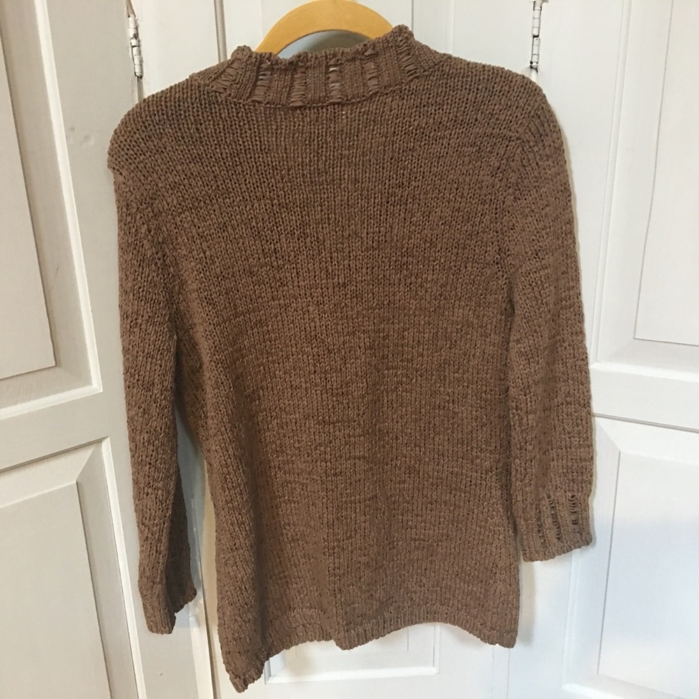 Cambridge Dry Goods Brown V-Neck Sweater - Picture 11 of 15